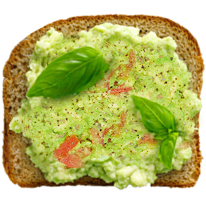 avocado toast basil